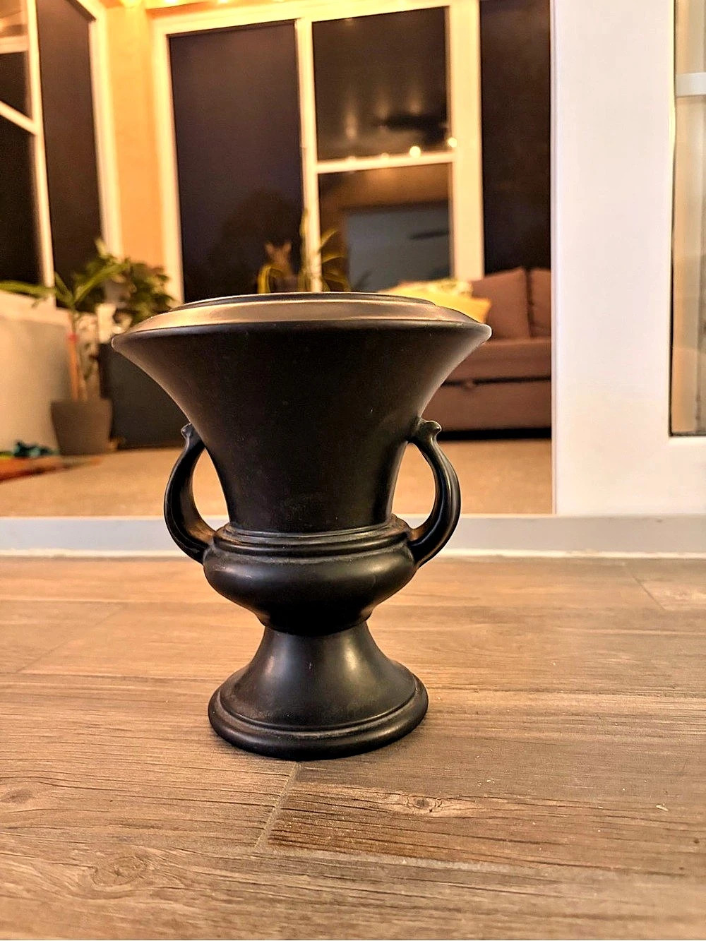 Haegar “Flower-Ware” Pot Black Urn Planter Decor
